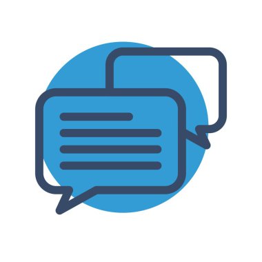  vektör Sohbeti düz biçim simgesi