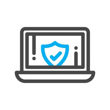 Dizüstü bilgisayar simgesinin vektör çizimi 