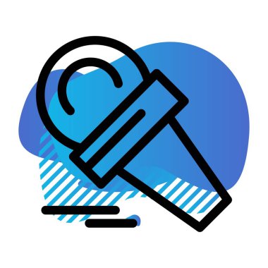 vektör mikrofon düz biçim simgesi