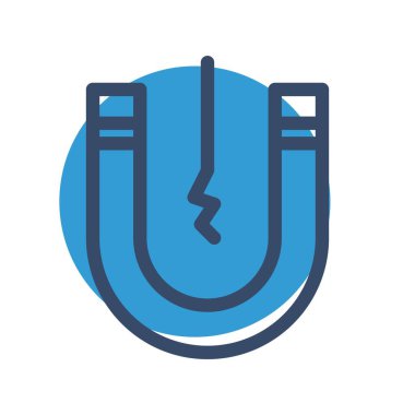 Magnet simgesinin vektör illüstrasyonu 