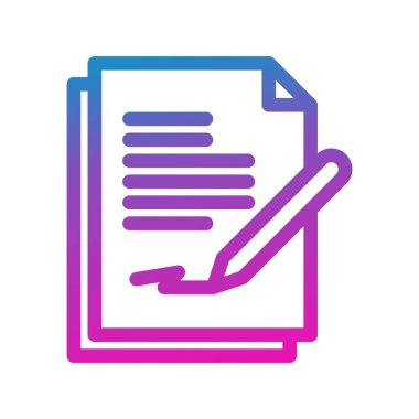 Vektör Belgesi düz biçim simgesi