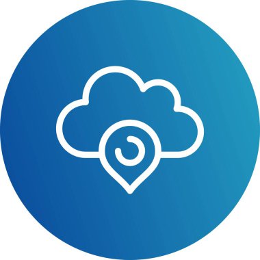 Vektör pin düz biçim simgesi