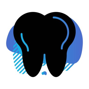 Diş simgesinin vektör illüstrasyonu