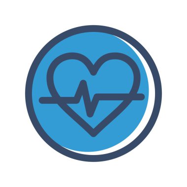 Kalp simgesinin vektör illüstrasyonu