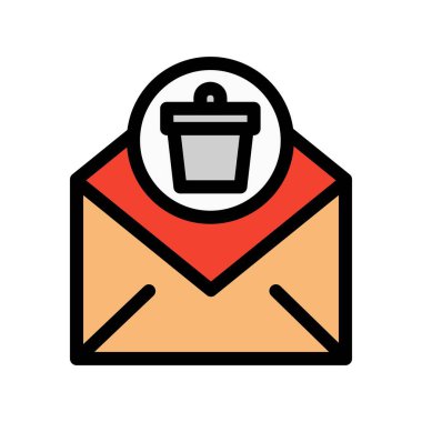 Çöp simgesinin vektör illüstrasyonu