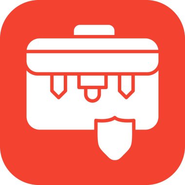 Evrak çantası simgesinin vektör illüstrasyonu 