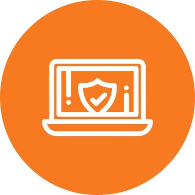 Dizüstü bilgisayar simgesinin vektör çizimi 