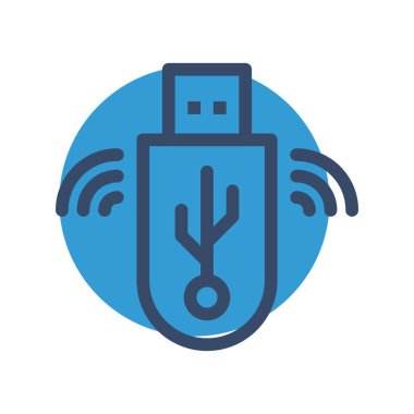 Vektör usb düz biçim simgesi