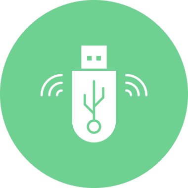 Vektör usb düz biçim simgesi