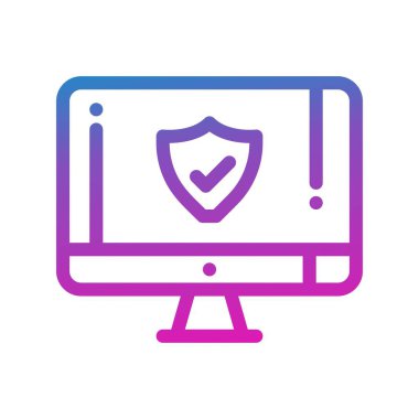 Lcd simgesinin vektör illüstrasyonu  