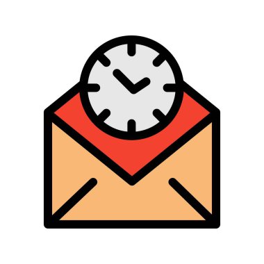 Vektör Saati düz biçim simgesi