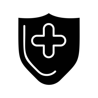 Kalkan simgesinin vektör illüstrasyonu 