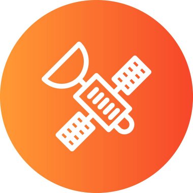 Uydu simgesinin vektör illüstrasyonu 