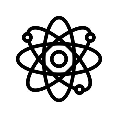 Atom simgesinin vektör illüstrasyonu 