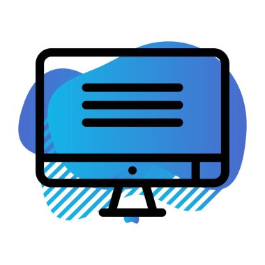 Lcd simgesinin vektör illüstrasyonu  