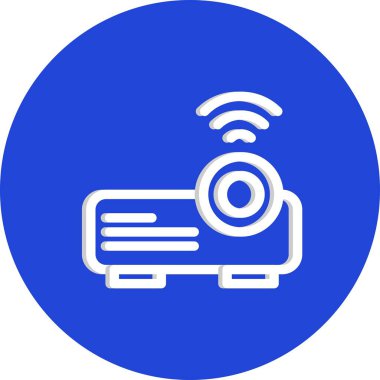 Projektör simgesinin vektör illüstrasyonu 