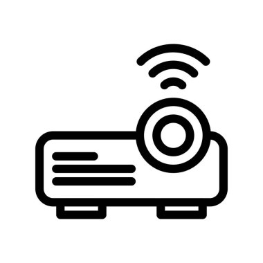 Projektör simgesinin vektör illüstrasyonu 