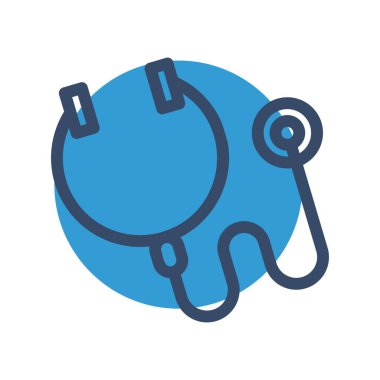 Stetoskop simgesinin vektör çizimi