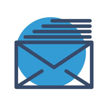 Vektör iletisi düz biçim simgesi