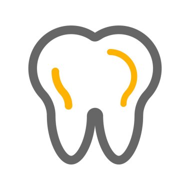 Diş simgesinin vektör illüstrasyonu