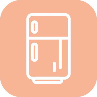  Buzdolabı simgesinin vektör illüstrasyonu   