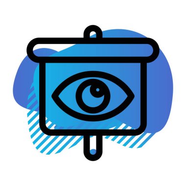 Göz simgesinin vektör illüstrasyonu 