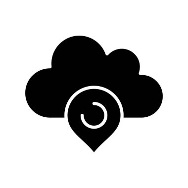 Vektör pin düz biçim simgesi