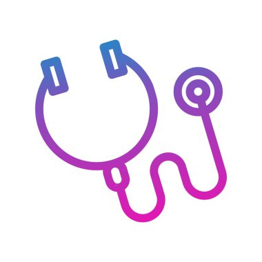 Stetoskop simgesinin vektör çizimi