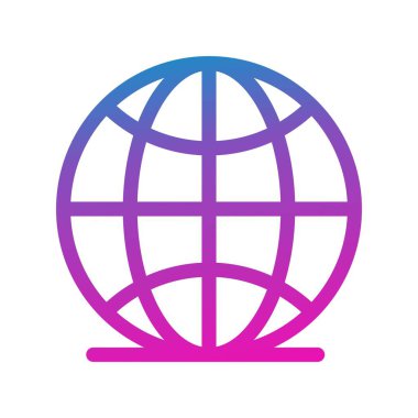 Vektör Dünya düz biçim simgesi