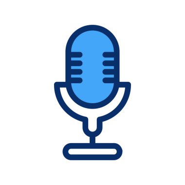 vektör mikrofon düz biçim simgesi