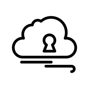 Bulut simgesinin vektör illüstrasyonu 