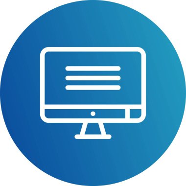 Lcd simgesinin vektör illüstrasyonu  