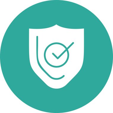 Kalkan simgesinin vektör illüstrasyonu 