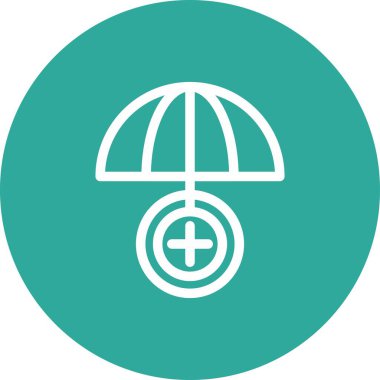 Şemsiye simgesinin vektör illüstrasyonu 