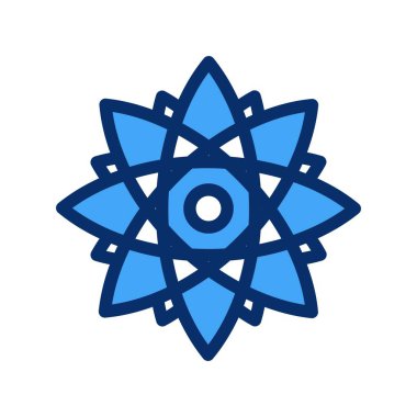  Çiçek simgesinin vektör illüstrasyonu