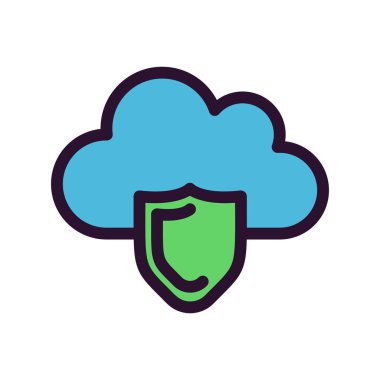 Bulut simgesinin vektör illüstrasyonu 