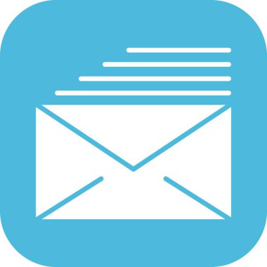 Vektör iletisi düz biçim simgesi