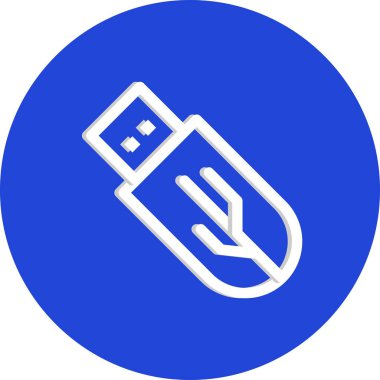 Vektör usb düz biçim simgesi