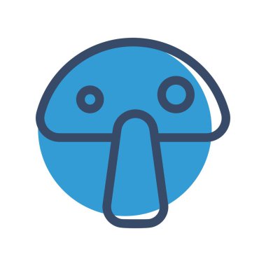 Mantar simgesinin vektör illüstrasyonu