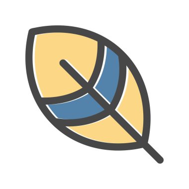 Yaprak simgesinin vektör illüstrasyonu