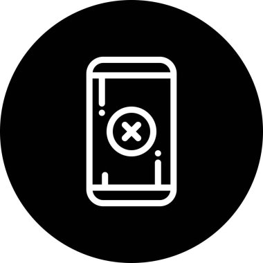 Vektör mobil düz biçim simgesi