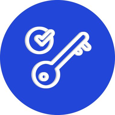 Anahtar simgesinin vektör illüstrasyonu 