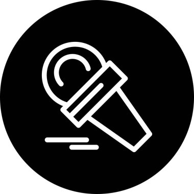 vektör mikrofon düz biçim simgesi