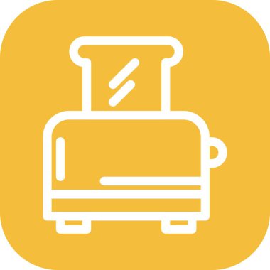 Tost makinesi simgesinin vektör illüstrasyonu   