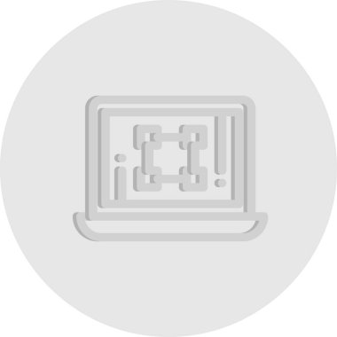 Dizüstü bilgisayar simgesinin vektör çizimi 