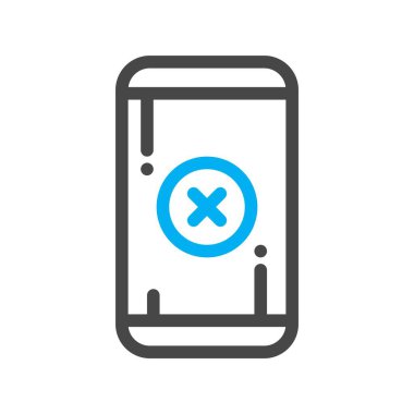 Vektör mobil düz biçim simgesi