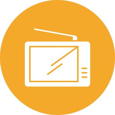 Televizyon simgesinin vektör illüstrasyonu 