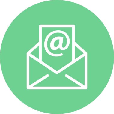 Vektör E- posta düz biçim simgesi