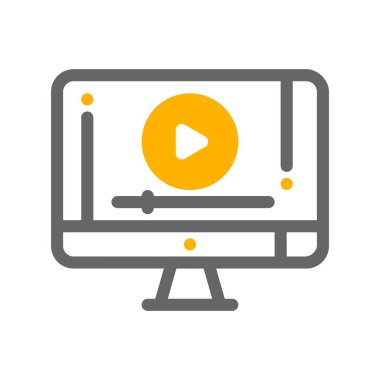 Lcd simgesinin vektör illüstrasyonu  