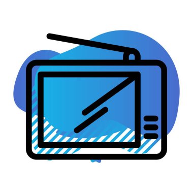 Televizyon simgesinin vektör illüstrasyonu 